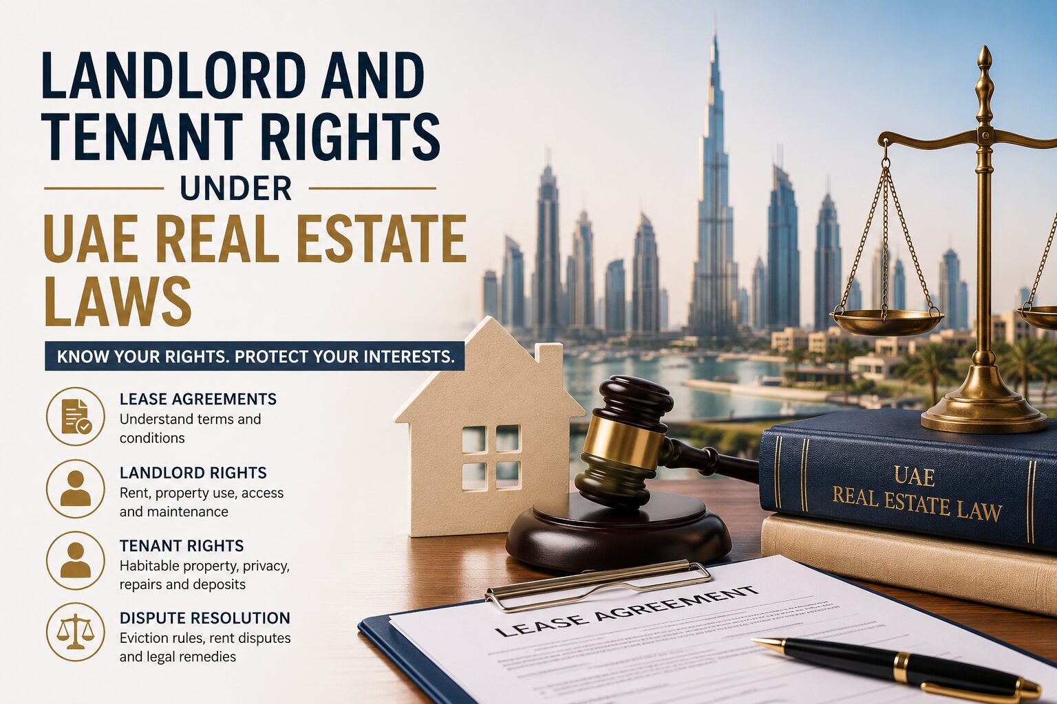 What are landlord and tenant rights under UAE real estate laws?